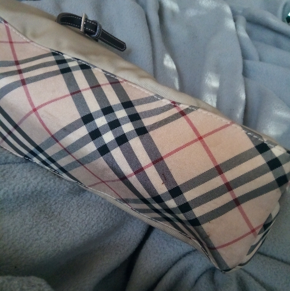 Burberry canvas leather shoulder bag one strap - Picture 9 of 13